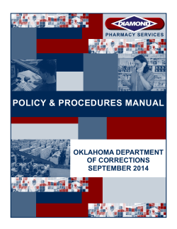 POLICY &amp; PROCEDURES MANUAL  OKLAHOMA DEPARTMENT OF CORRECTIONS