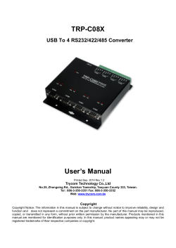 TRP-C08X  User’s Manual USB To 4 RS232/422/485 Converter