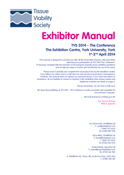 Exhibitor Manual TVS 2014 - The Conference 1