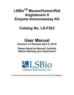 User Manual LSBio Mouse/Human/Rat Angiotensin II