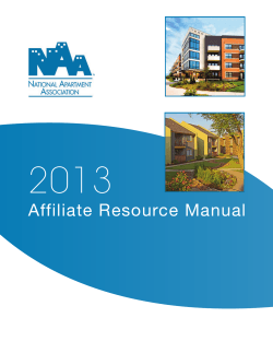 2013 Affiliate Resource Manual 1