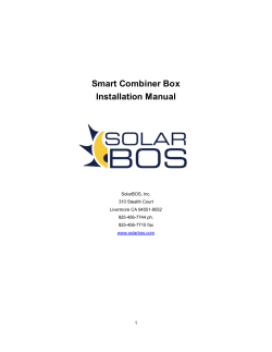 Smart Combiner Box Installation Manual  SolarBOS, Inc.