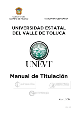 Manual de Titulación UNIVERSIDAD ESTATAL DEL VALLE DE TOLUCA