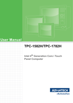 User Manual TPC-1582H/TPC-1782H Intel 4 Generation Core i Touch