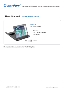 User Manual 20” LCD 1600 x 1200 RP-120