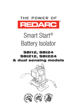 Smart Start Battery Isolator ® SBI12, SBI24
