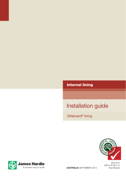 Installation guide Internal lining Villaboard lining