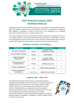 LASA National Congress 2014 Exhibition Manual
