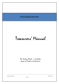 Treasurers’ Manual  Accounting Services