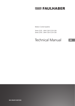 Technical Manual DE Motion Control Systems