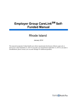 Employer Group CareLink Self- Funded Manual Rhode Island