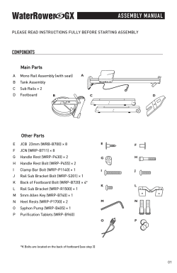 ASSEMBLY MANUAL COMPONENTS Main Parts Other Parts