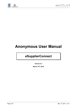 Anonymous User Manual eSupplierConnect