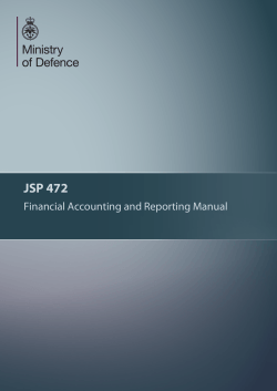 JSP 472 Financial Accounting and Reporting Manual