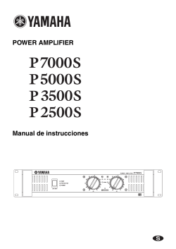 POWER AMPLIFIER Manual de instrucciones S