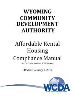 WYOMING COMMUNITY DEVELOPMENT AUTHORITY