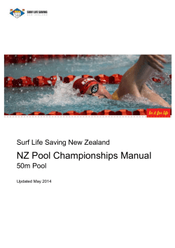 NZ Pool Championships Manual  Surf Life Saving New Zealand 50m Pool
