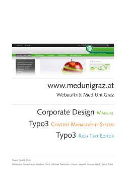 www.medunigraz.at Corporate Design Typo3 M