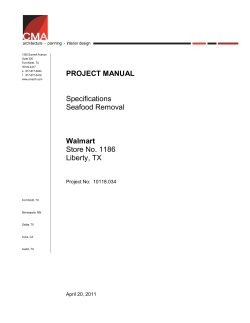 PROJECT MANUAL Walmart  Specifications