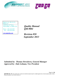 Quality Manual QM-9001