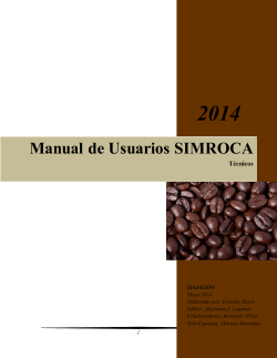 2014 Manual de Usuarios SIMROCA  Técnicos