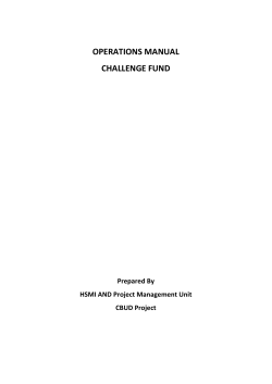 OPERATIONS MANUAL CHALLENGE FUND  Prepared By