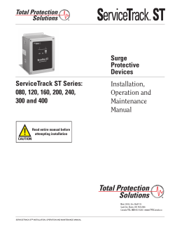 Surge Protective Devices ServiceTrack ST Series: