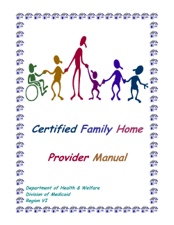 Certified Family  Home
