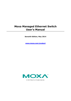 Moxa Managed Ethernet Switch Users Manual