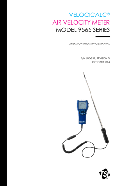 VELOCICALC AIR VELOCITY METER MODEL 9565 SERIES