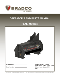 OPERATOR’S AND PARTS MANUAL FLAIL MOWER