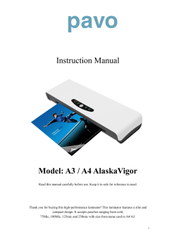 Instruction Manual  Model: A3 / A4 AlaskaVigor