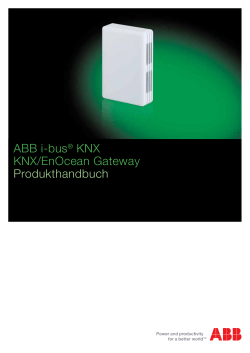 ABB i-bus KNX KNX/EnOcean Gateway Produkthandbuch