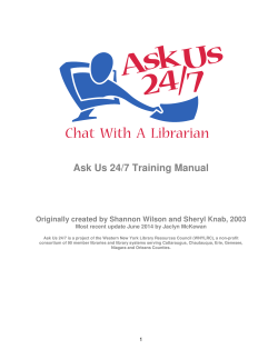 Ask Us 24/7 Training Manual