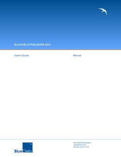 BLUECIELO PUBLISHER 2014 User's Guide Manual BlueCielo ECM Solutions