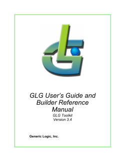 GLG User’s Guide and Builder Reference Manual GLG Toolkit