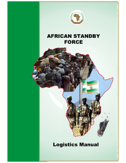 AFRICAN STANDBY FORCE Logistics Manual