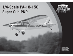 PNP 1/4-Scale PA-18-150 Super Cub PNP Instruction Manual