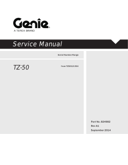 Service Manual TZ-50 Part No. 824982 Rev A1