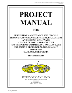 PROJECT MANUAL FOR