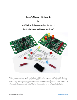   Owner’s Manual – Revision 1.4  for  µSC ‘Micro String Controller’ Version 1 