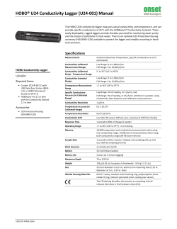 HOBO® U24 Conductivity Logger (U24-001) Manual