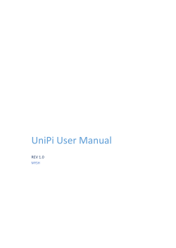 UniPi User Manual  REV 1.0 MYSH
