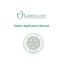 Online Application Manual