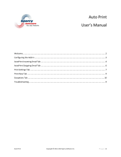 Auto Print User’s Manual