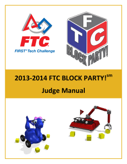 2013-2014 FTC BLOCK PARTY! Judge Manual sm