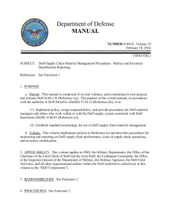 Department of Defense MANUAL