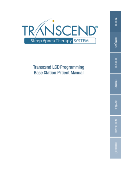 Transcend LCD Programming Base Station Patient Manual EN G