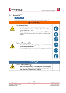 10.5  Nozzles (APT) NOTICE Hot Surfaces Hazard