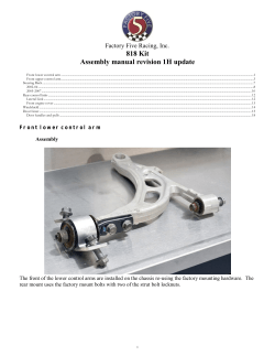 818 Kit Assembly manual revision 1H update Factory Five Racing, Inc.